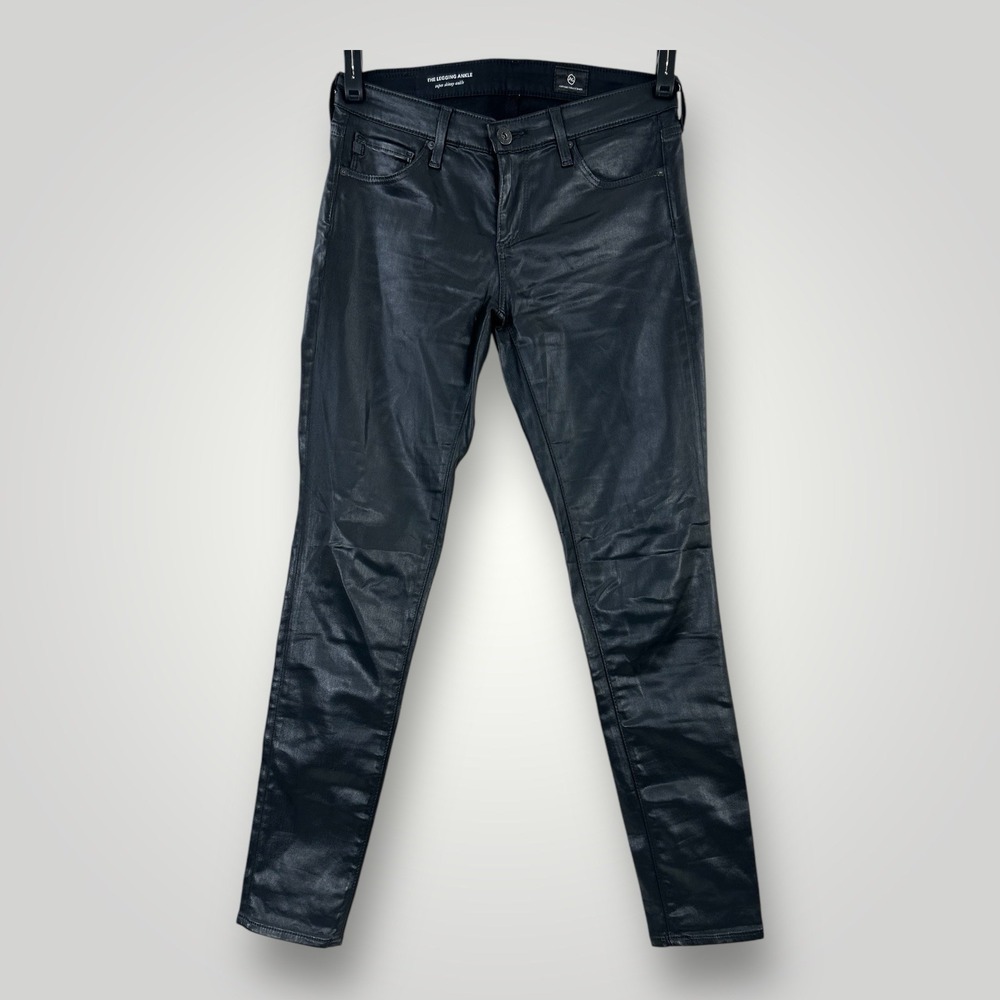 AG‎ Adriano Goldschmied Faux Leather Super Skinny Ankle Jeans Size 25 R (29x29)